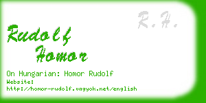 rudolf homor business card